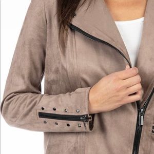 Kut from the Kloth Eveline Vegan Suede Moto Jacket